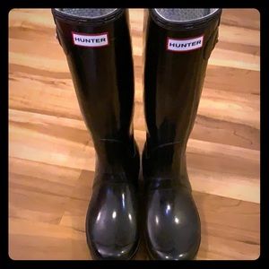 Black Hunter Boots - Original Tall Gloss